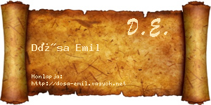 Dósa Emil névjegykártya