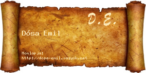 Dósa Emil névjegykártya