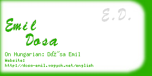 emil dosa business card